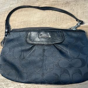 Coach wristlet dark grey